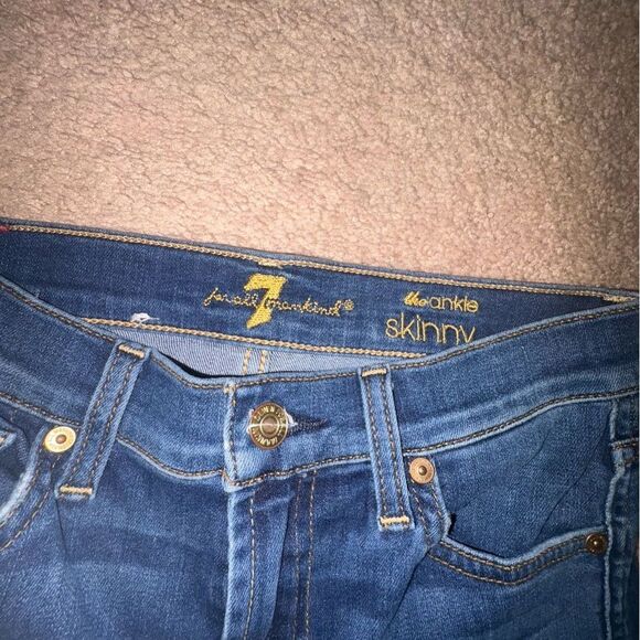7 FOR ALL MANKIND Ankle Skinny Jeans Size 25 - Picture 5 of 5